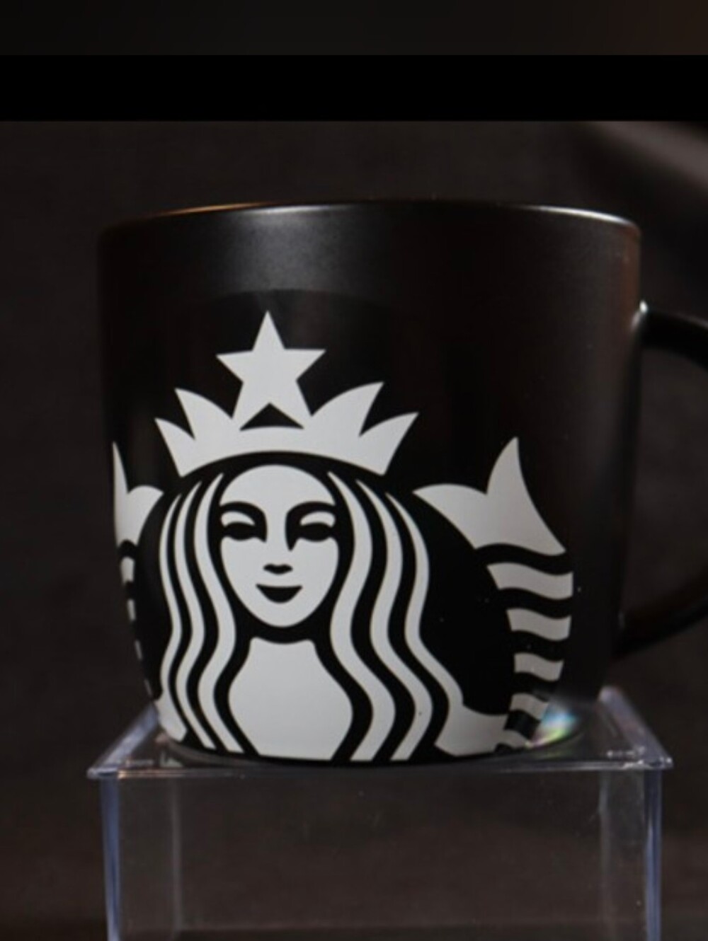 2017 Starbucks Coffee Barista Mug/Cup Deep Black W/ Mermaid Logo 14oz